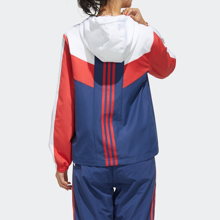 (WMNS) adidas neo Adjustable Sports Jacket Red Blue White GE4314