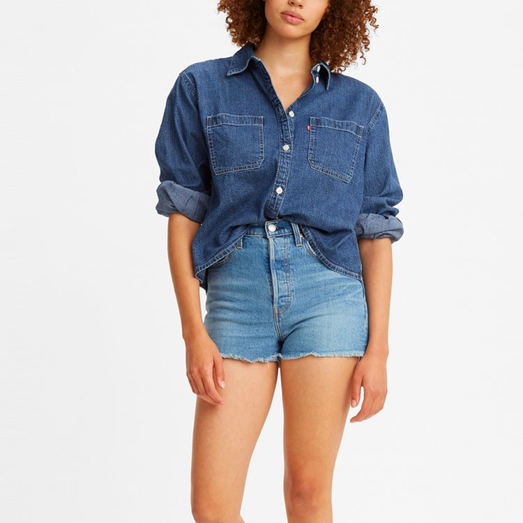 Levis Lapel Denim Shirt Denim-Blue 29685-0003