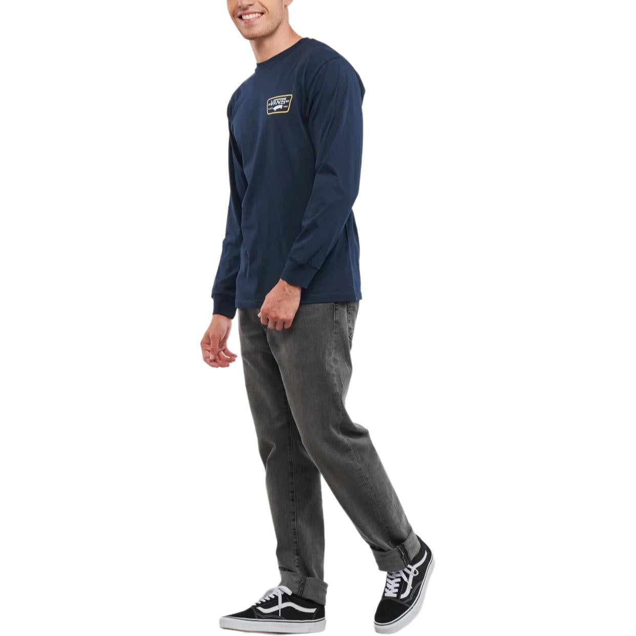 Vans Full Patch Back Long Sleeve T-Shirt 'Navy' VN0A2XCMCC7