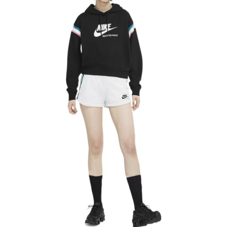 (WMNS) Nike Sportswear Heritage Pullover Hoodie 'Black' CU5924-010