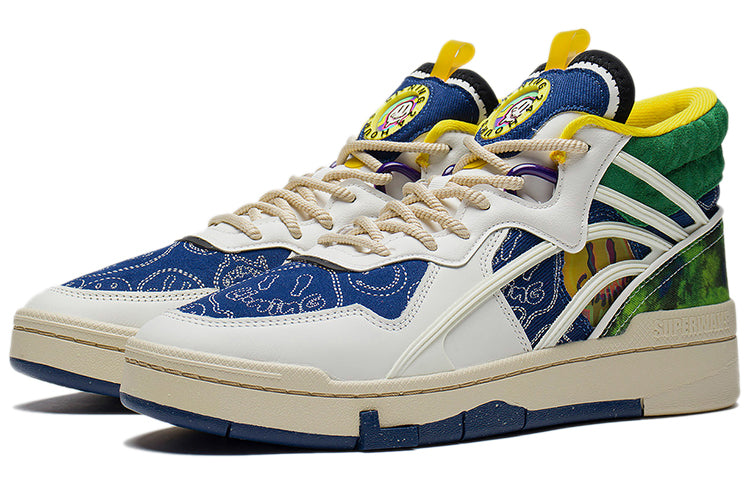 Li-Ning Superwave Mid 'White Green Blue' AGCS283-1