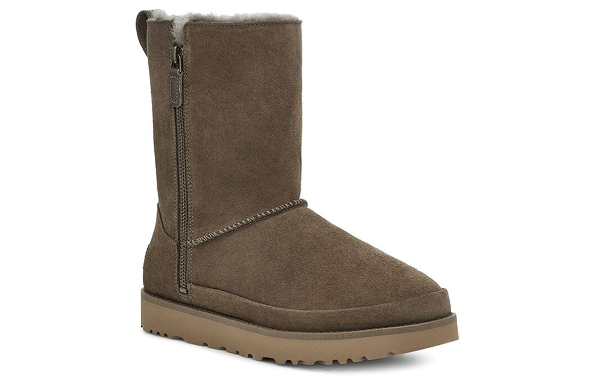 (WMNS) UGG Classic Zip Short Stiefel Fleece Lined Brown 1113591-ESPR