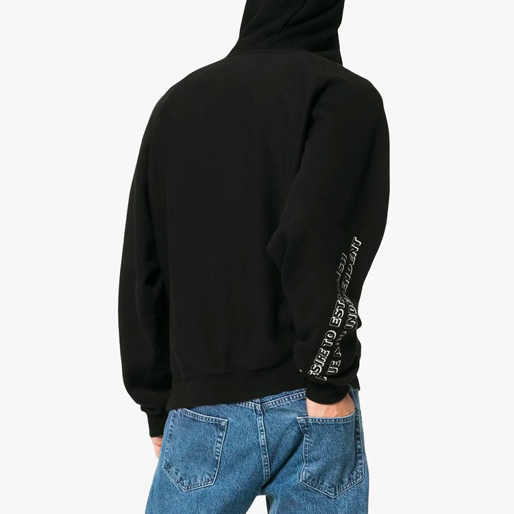 HERON PRESTON SS21 Herons Popover Hoodie 'Black Multi-color' HMBB001F186010151088