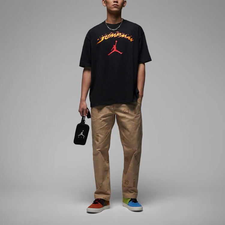 Air Jordan Fire Jumpman Logo T-Shirt 'Black' FJ7685-010