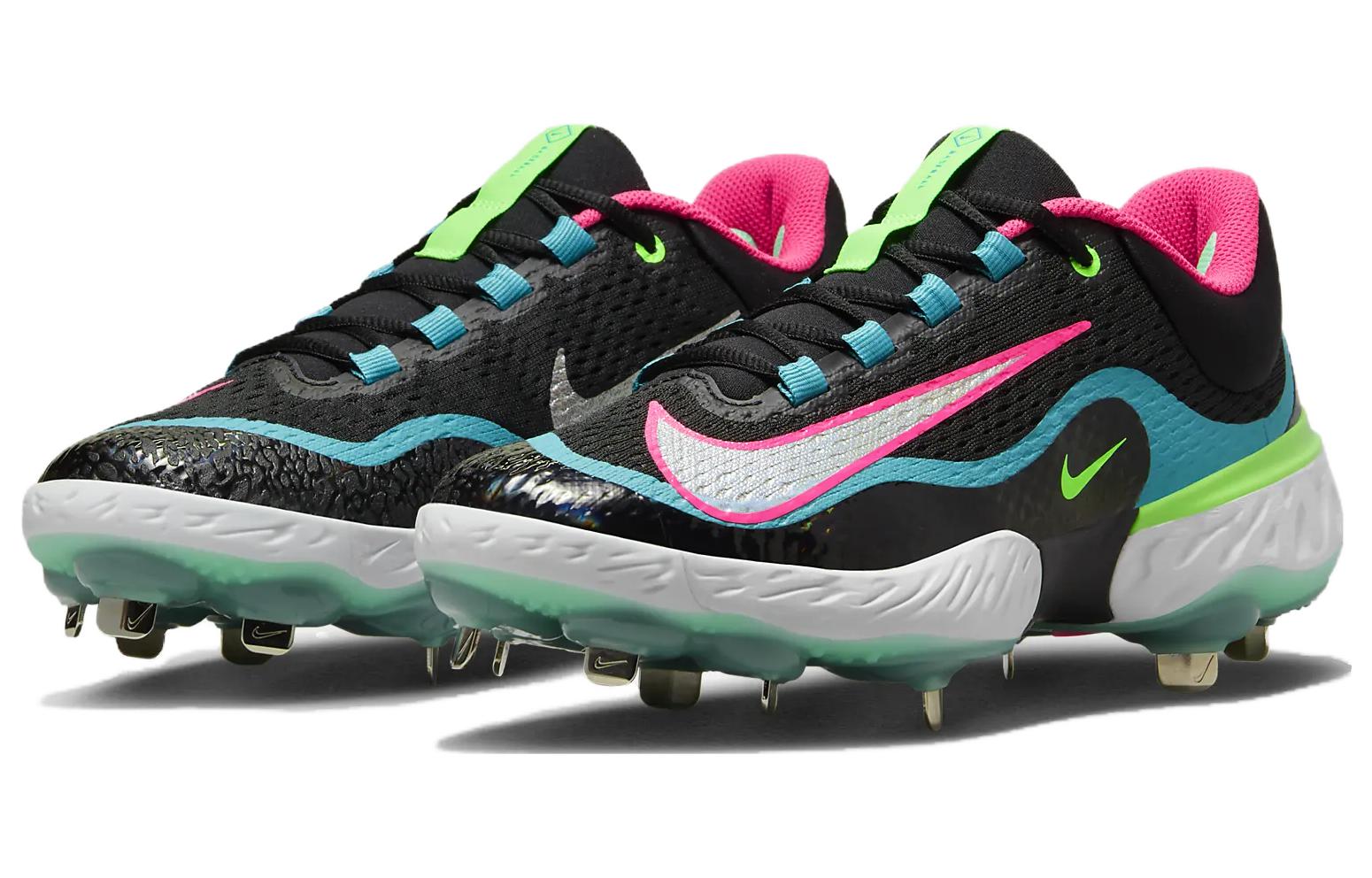Nike Alpha Huarache Elite 4 Low 'Black Teal Pink' DJ6521-002