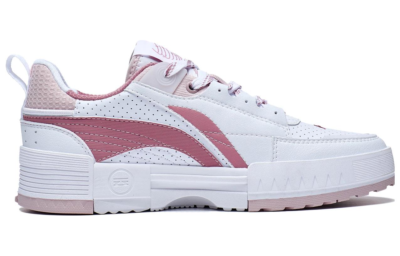 (WMNS) Li-Ning Casual Skate Shoes 'White Pink' AGCT136-3
