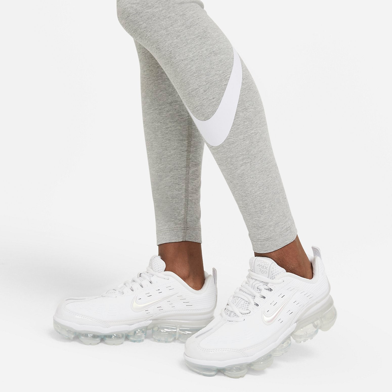 (WMNS) Nike Sportswear Essential Mid-Rise Swoosh Leggings 'Grey' CZ8530-063