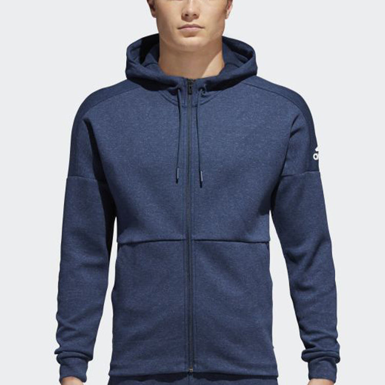 adidas M ID Stadium FZ Sports Stylish Knit Jacket Navy Blue CG2089