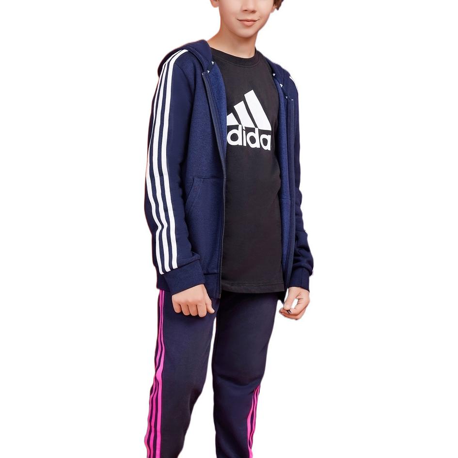 (GS) adidas Essentials 3-Stripes Hoodie Asia Sizing 'Blue White' GQ8902