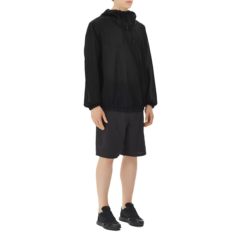 Men's Y-3 Cozy Loose Sports Hooded Jacket Black FN5729