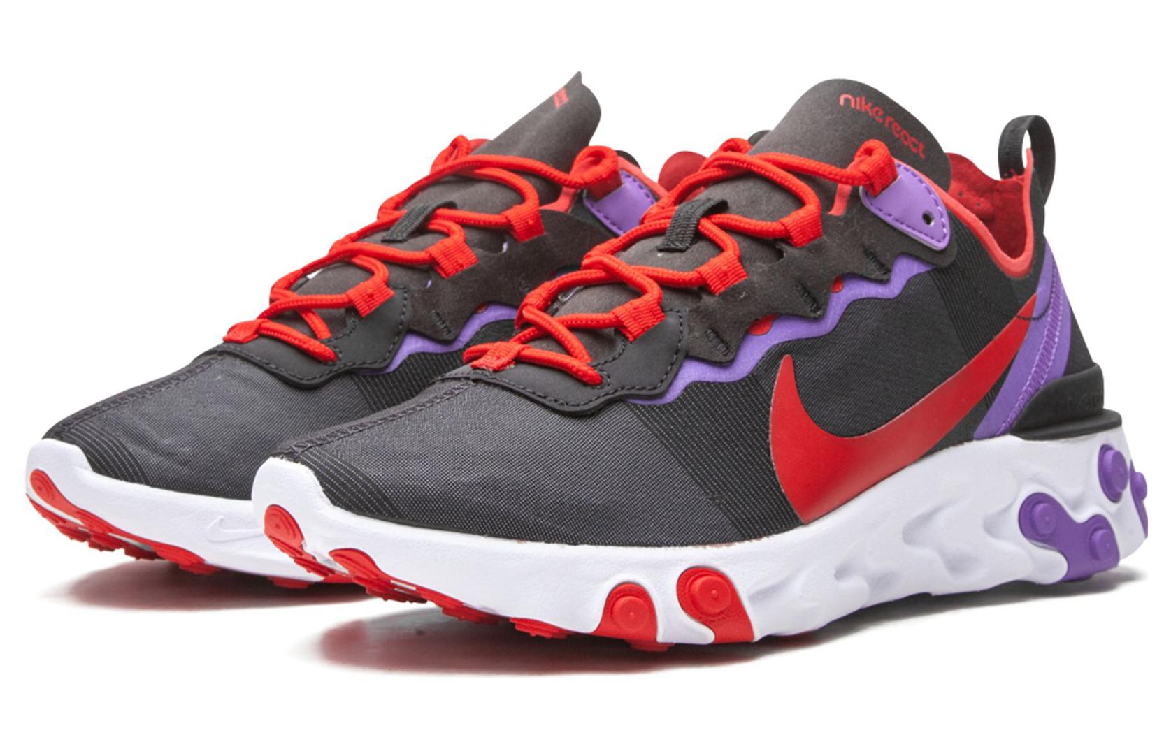 (WMNS) Nike React Element 55 'Black Red Purple' CQ9903-001