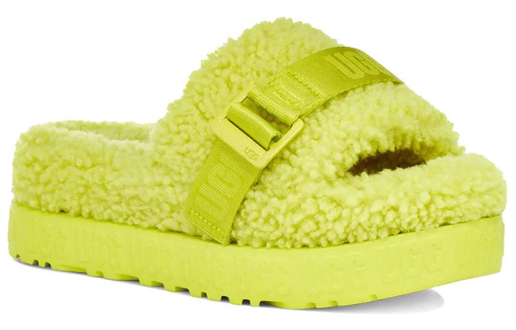 (WMNS) UGG Fluffita Thick Sole Yellow Slippers 1113475-SLFR