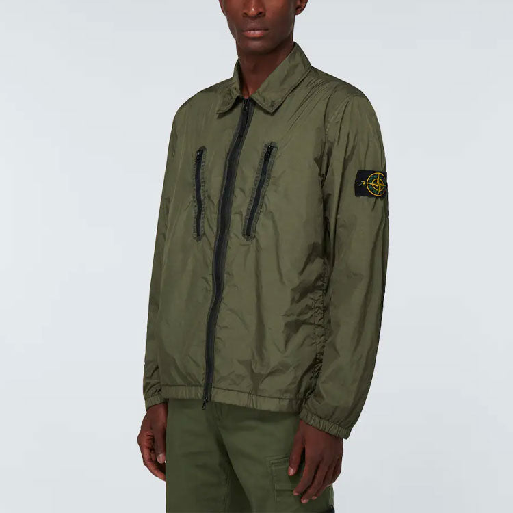 STONE ISLAND Garment Dyed Crinkle Reps Jacket 'Olive Green' 751510523-V0055