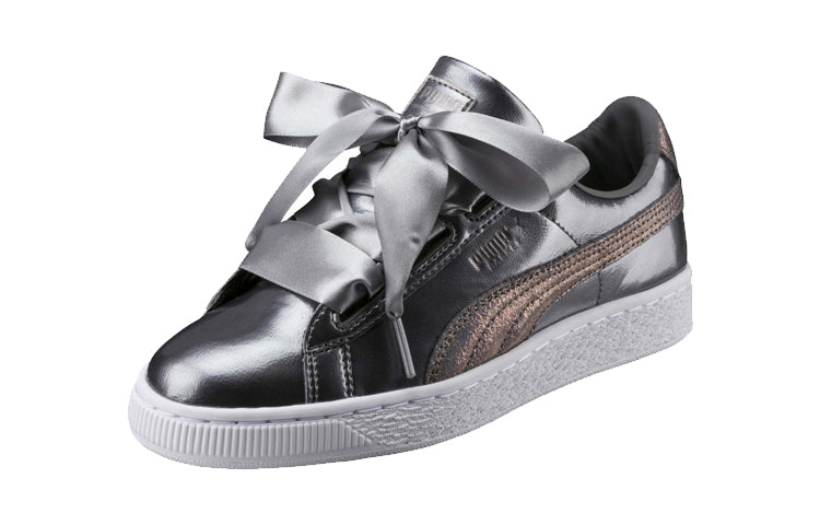 (GS) PUMA Basket Heart Lunar Lux 'Smoked Pearl' 365993-01