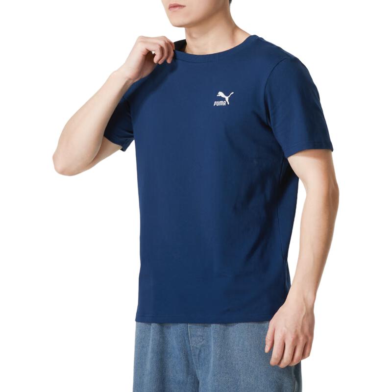 PUMA Logo Sports T-shirt 'Navy' 630353-15