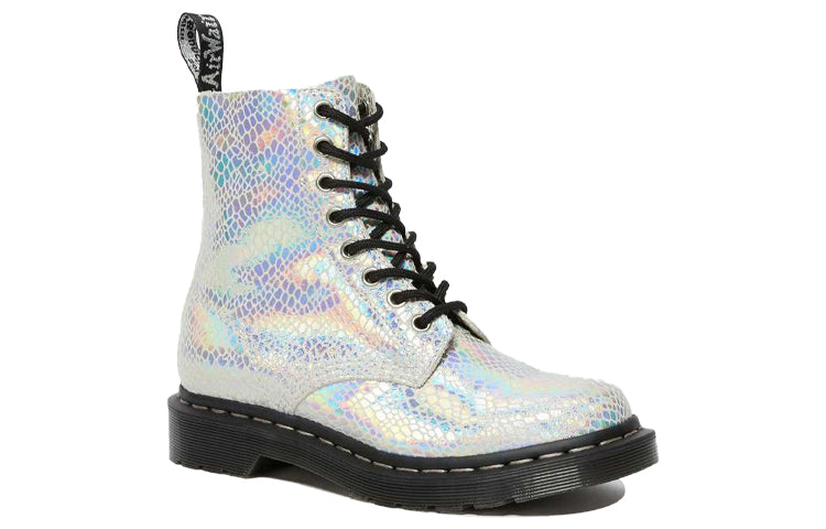 (WMNS) Dr. Martens 1460 Pascal Snake Metallic Silver snake pattern 26077100