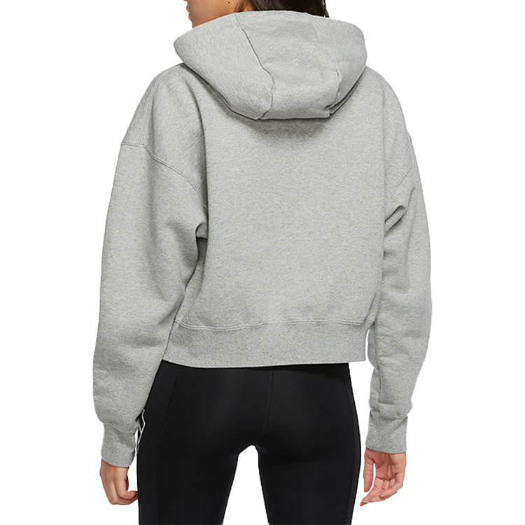 (WMNS) Air Jordan Fleece Pullover Hoodie Casual Sports 'Grey' CV7737-063