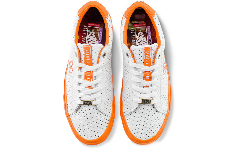 Avenue&Son x Vans Skate Sid Flicks of Fury Sneakers White/Orange VN0A5FCE584