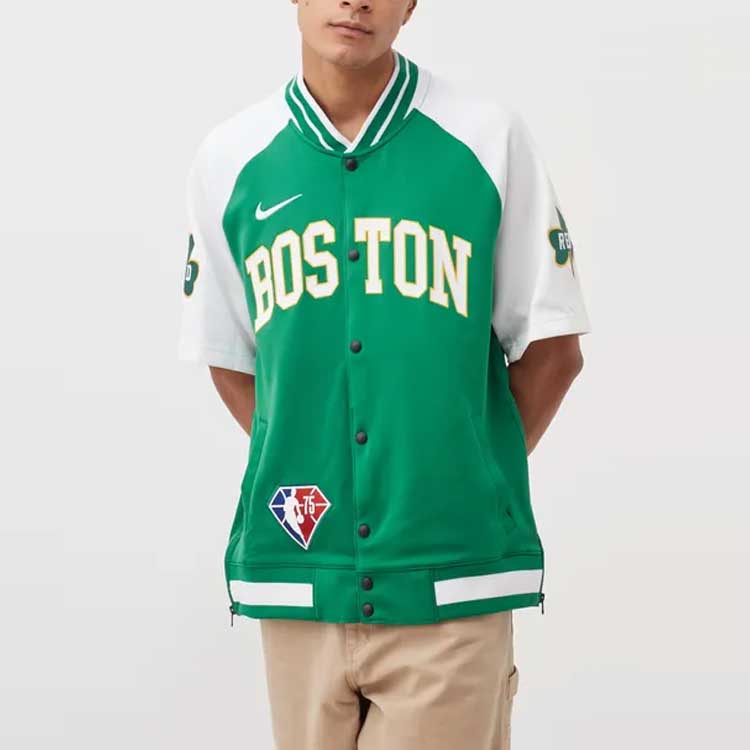 Nike Boston Celtics Dri-fit Casual Sports Breathable Short Sleeve Jacket Green DB2439-312