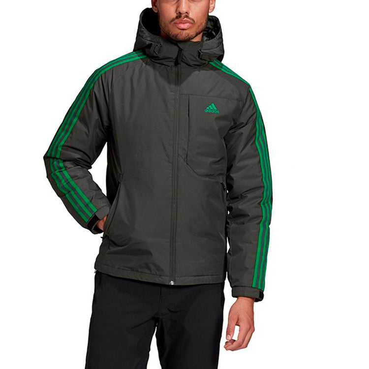 adidas 3st Down Jkt Windproof Stay Warm hooded down Jacket Gray GF0097