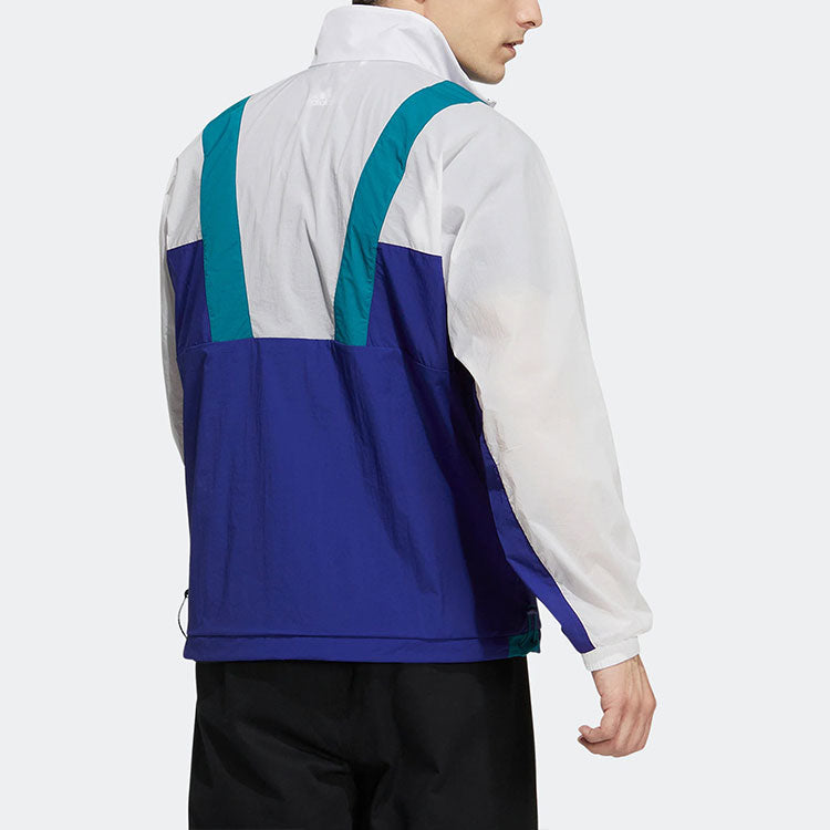 adidas originals St Ltwind Wvjk Casual Breathable Sports Stand Collar Jacket Blue White HE9931