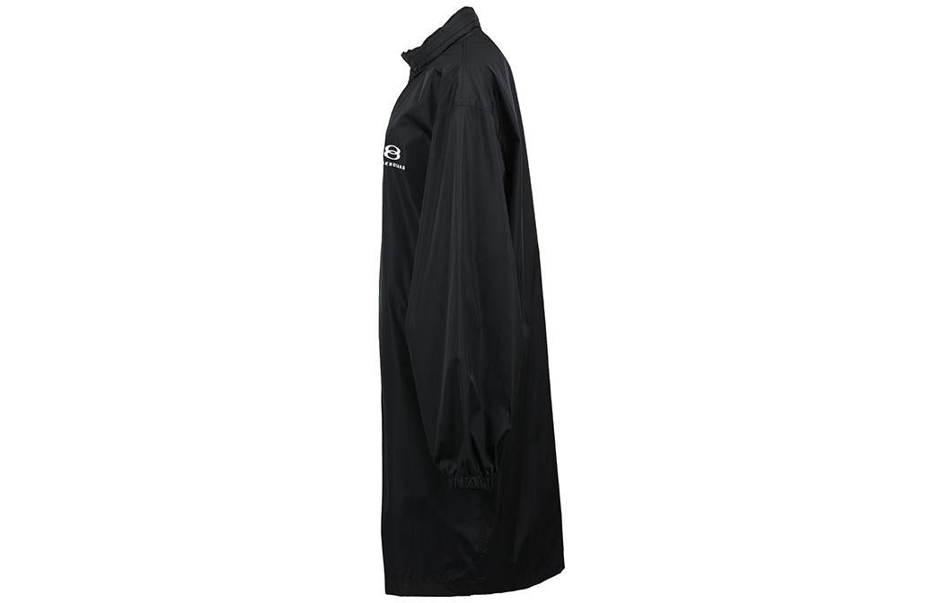 Balenciaga Logo Intarsia Raincoat 'Black' 681449TLO061000