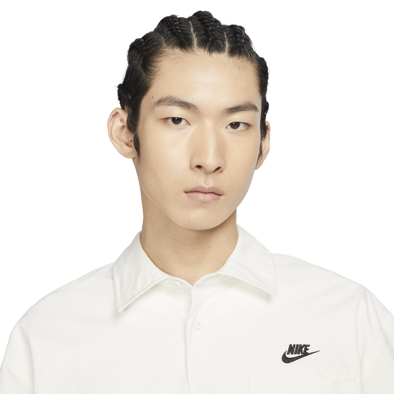 Nike Club Short Sleeve Oxford Button-Down Shirt Asia Sizing 'Sail' FN3903-133