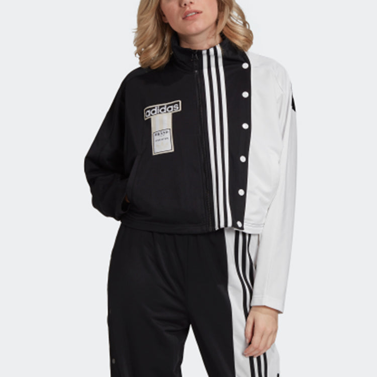 (WMNS) ( BLACKPINK Ros ) adidas originals Adibreak WB Retro Windbreaker Sports Jacket 'Black White' GJ6561