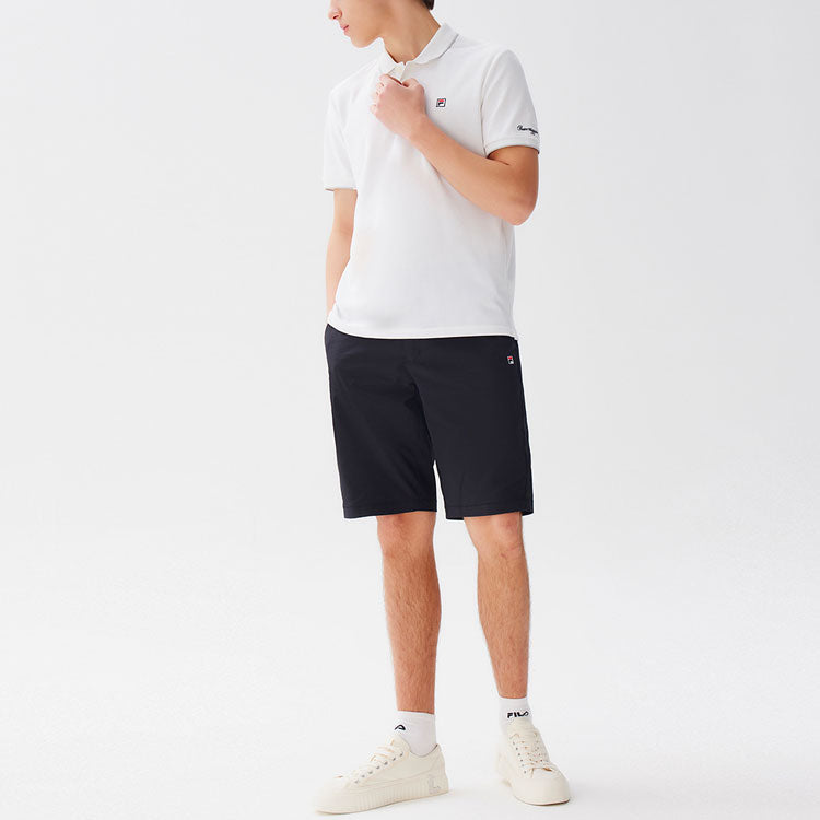 FILA Logo Embroidery Casual Short Sleeve PoloShirt Men's White F11M128116F-WT