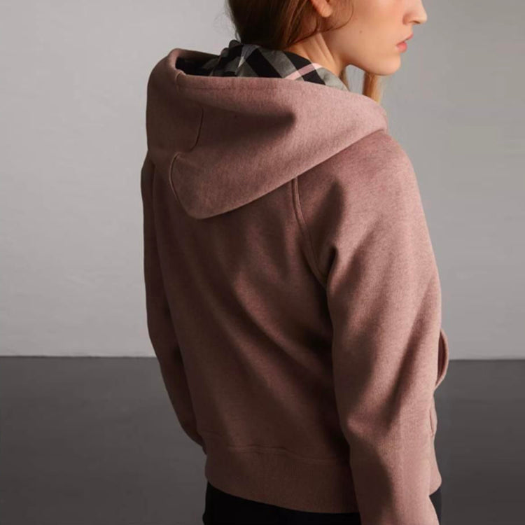 (WMNS) Burberry Zipper hooded Casual Hoodie Rose 40504351