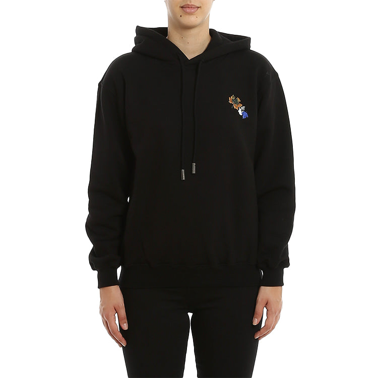 (WMNS) Off-White Leaves Arrow Hoodie Black OWBB032E20JER0031001