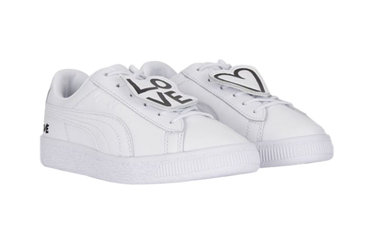 (PS) PUMA Basket Badge Ps Casual Shoes White 370799-01