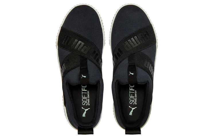 PUMA Carina Leisure Board Shoes Black/White 375966-01