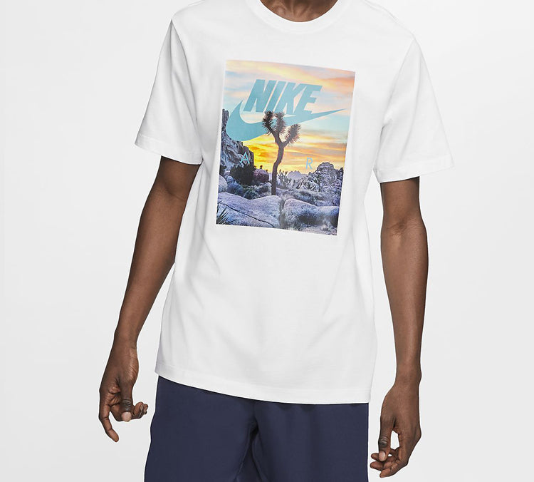 Nike Festival Photo Sunset Printing Short Sleeve White CT6884-100