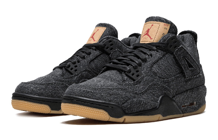 (GS) Air Jordan 4 Retro x Levi's 'Black Denim' AQ9103-001