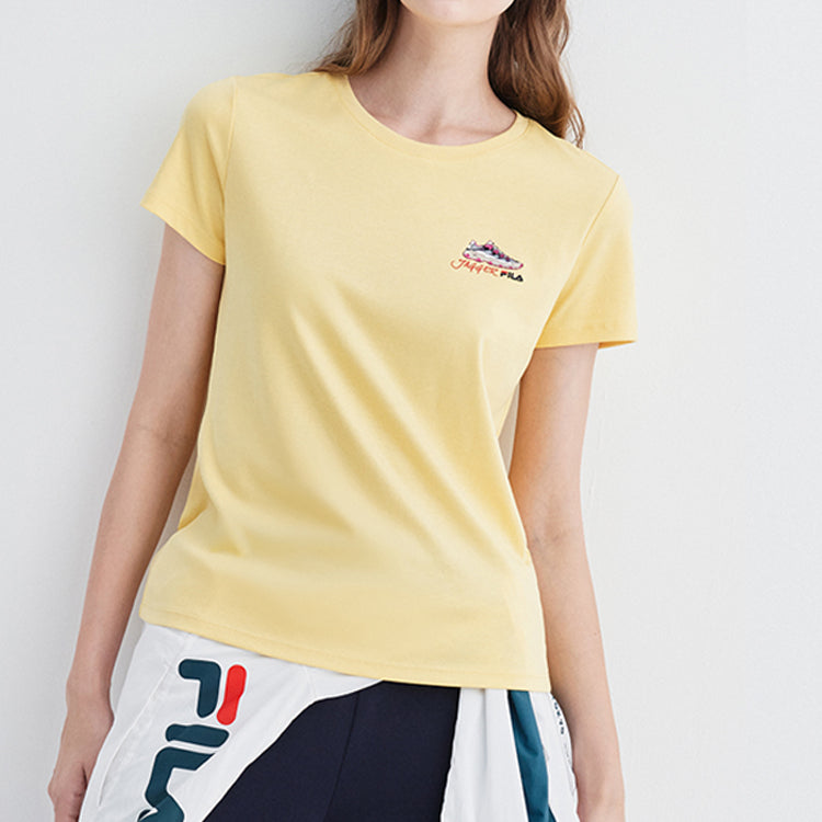 (WMNS) FILA JAGGER Sports Short Sleeve Yellow F11W028176F-YE