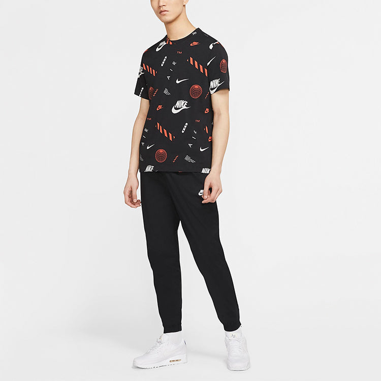 Nike Street Full Print Logo Short Sleeve Black CT6545-010
