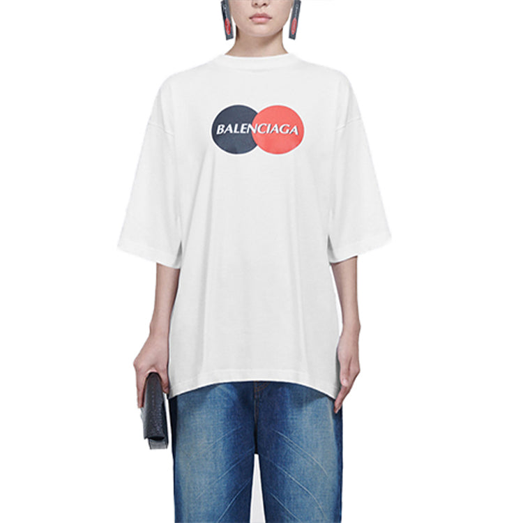 Balenciaga Retro Uniform Loose Design Short Sleeve White 620941TIV799000