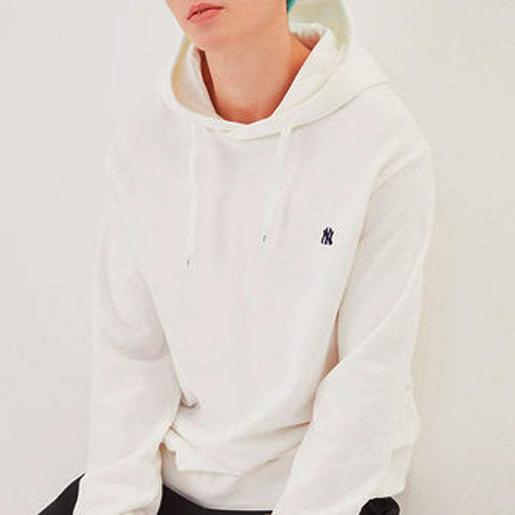 MLB Embroidered Small Label Logo hooded Loose Embroidered Athleisure Casual Sports Long Sleeves Unisex White 31HD01941-50I