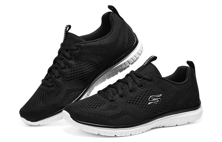 (WMNS) Skechers Virtue Kind Favor 'Black White' 104412-BKW