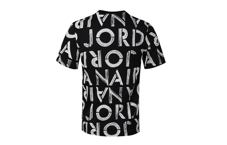 Air Jordan AS M J LBRAND SS AOP CREW T-shitr Black CN3587-010