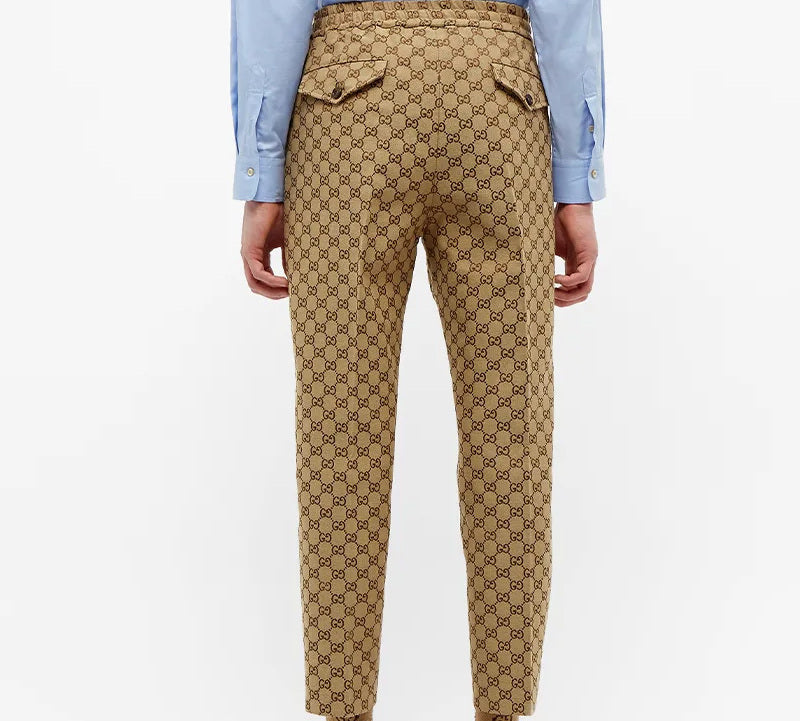 Gucci GG Canvas Jogging Casual Trousers For Men Camel 569769-ZKU09-2580