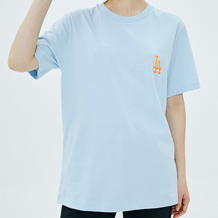 MLB Los Angeles Dodgers Basic Small Logo Short Sleeve Unisex Sky Blue 31TS10031-07S
