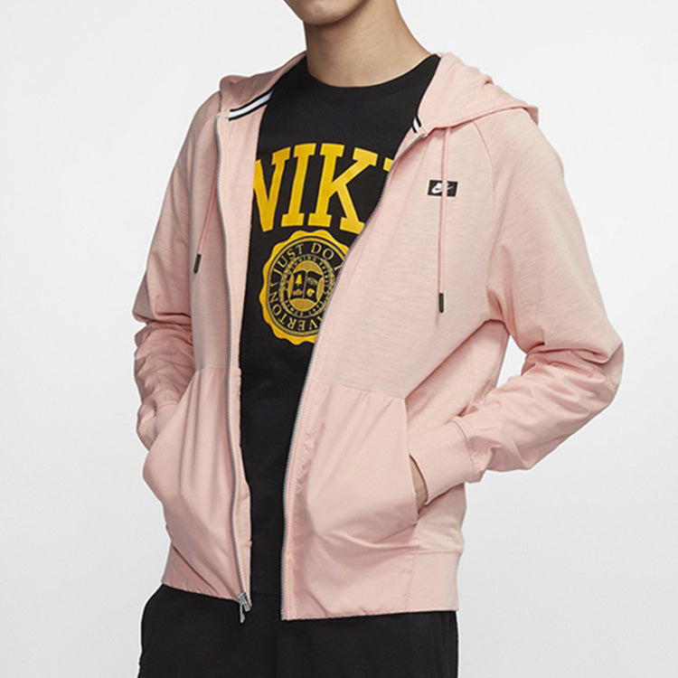 Nike hooded Drawstring Sports Jacket coral red CI9585-648