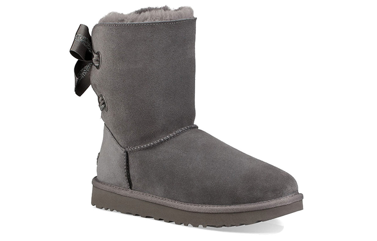 (WMNS) UGG Customizable Bailey Bow short Gray 1098075-CHRC