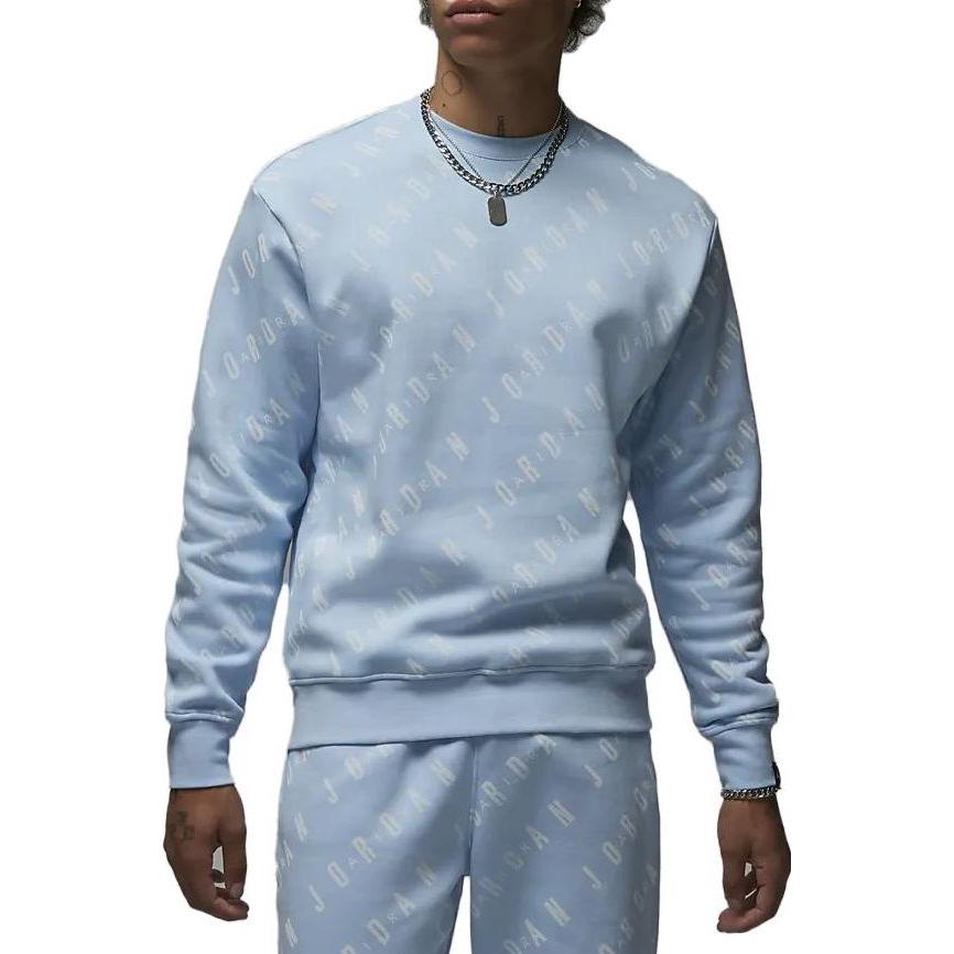 Air Jordan Multi Logo Graphic Hoodie 'Ice Blue' DX9173-411
