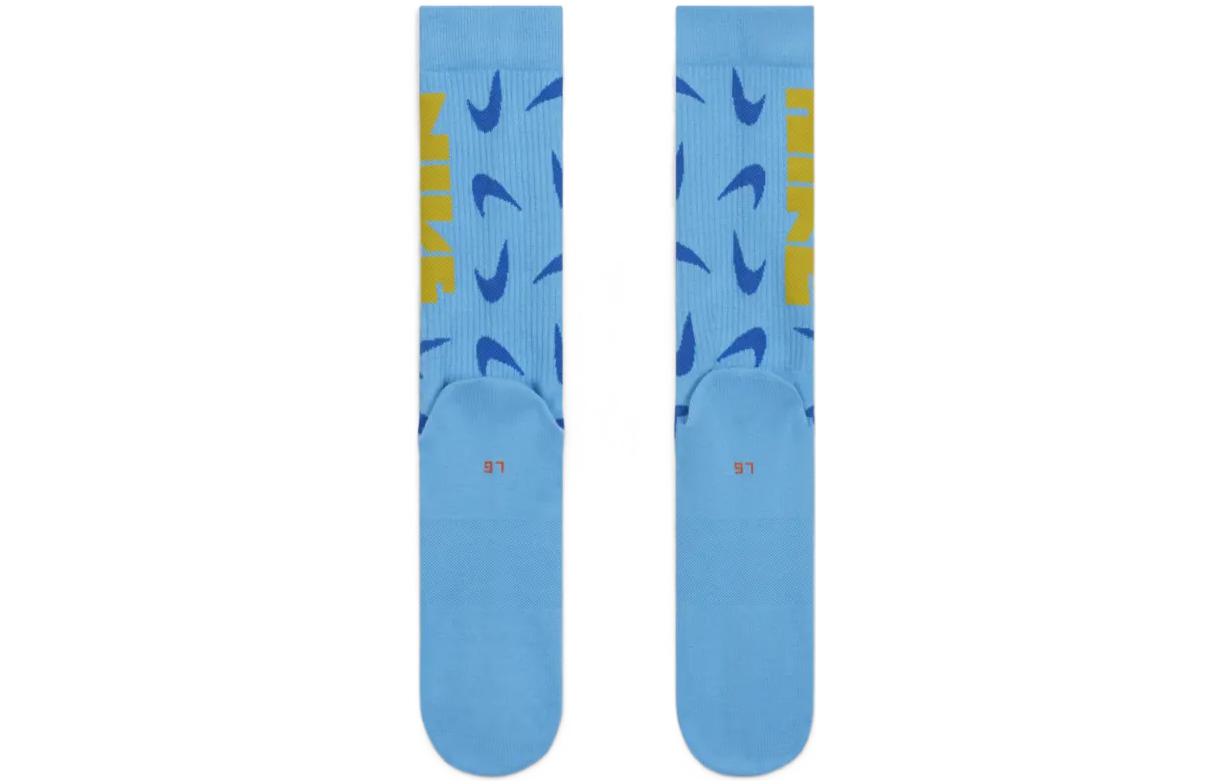 Nike Everyday Essentials Crew Logo Jacquard Sports Socks One Pair Blue DQ0788-412