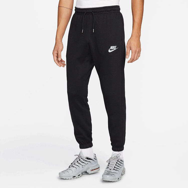 Men's Nike Fleece Knit Soft Lacing Sports Pants/Trousers/Joggers Black DM1243-010