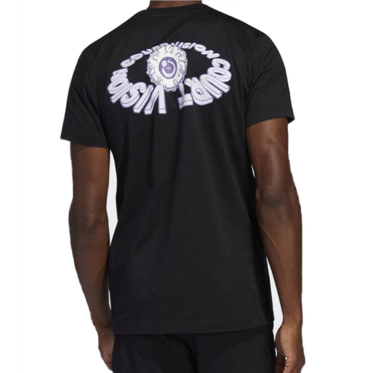 adidas COURT VIZ TEE Round Neck Short Sleeve Black FM4998