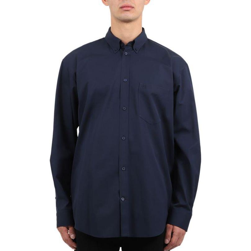 Balenciaga Symbolic Long Sleeve Shirt 'Navy' 621924TIM394100